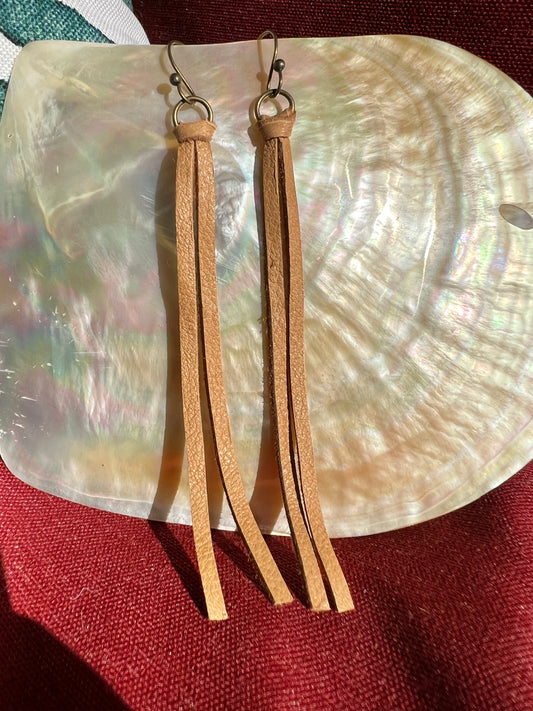 Long Leather Earrings