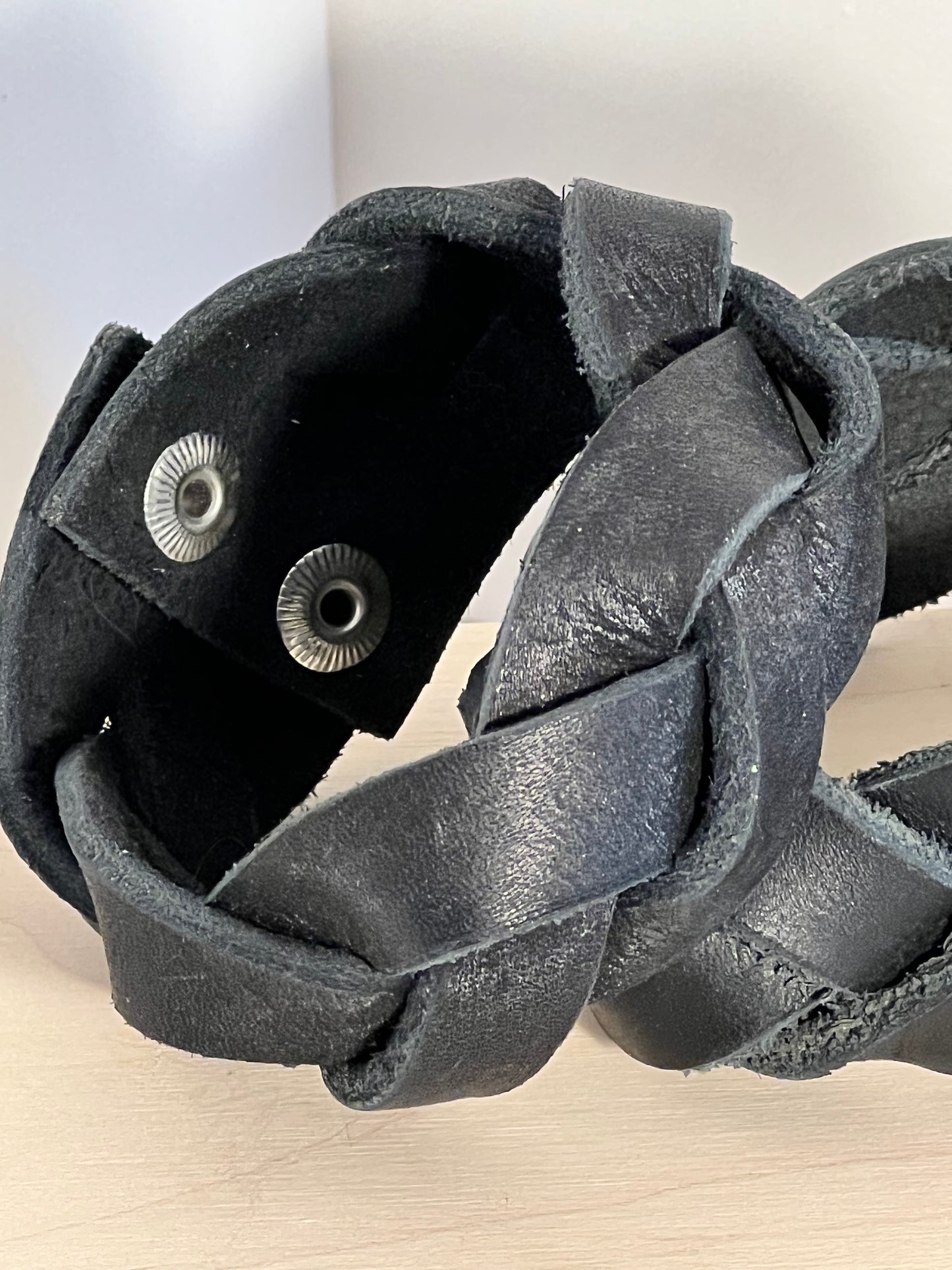 Braided Leather Cuff Bracelet