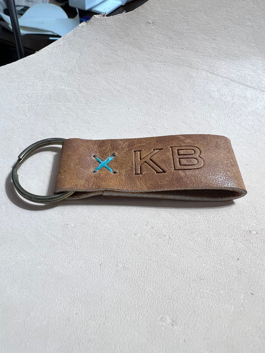 Personalized Leather Key Ring