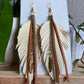 White Suede Feather Earring